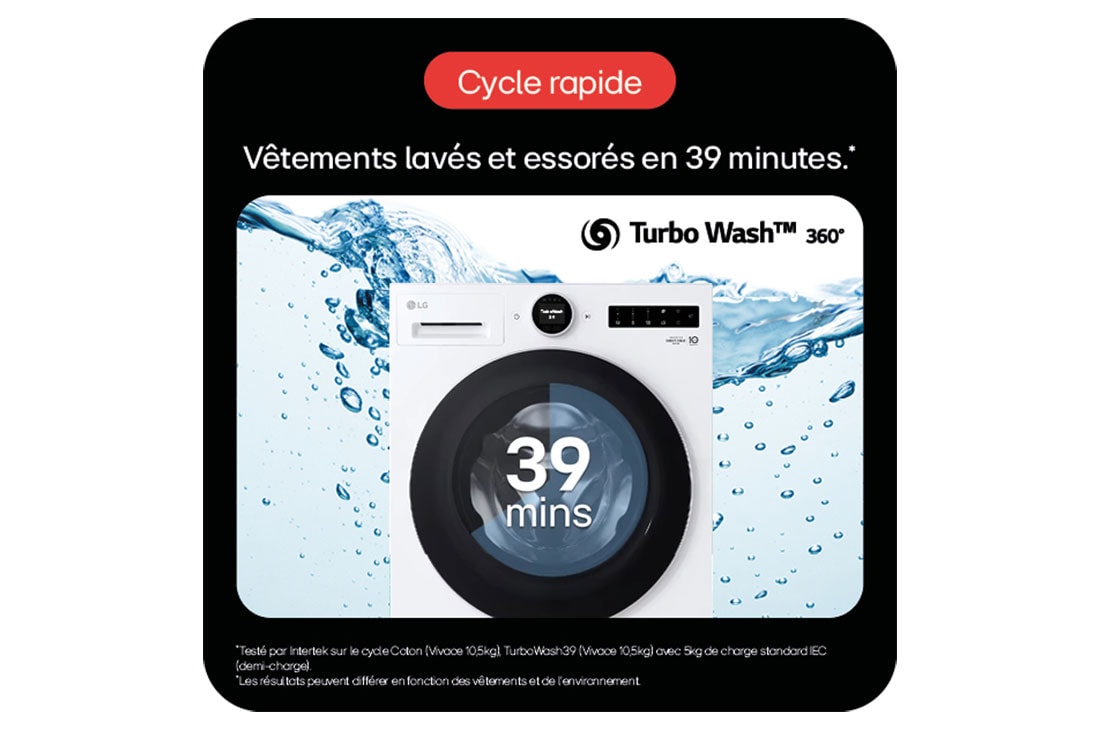 LG Lave-linge 11 kg | Molette avec écran LCD intégré | AI DD? | Turbowash? | Steam?, LG F14X76WHST