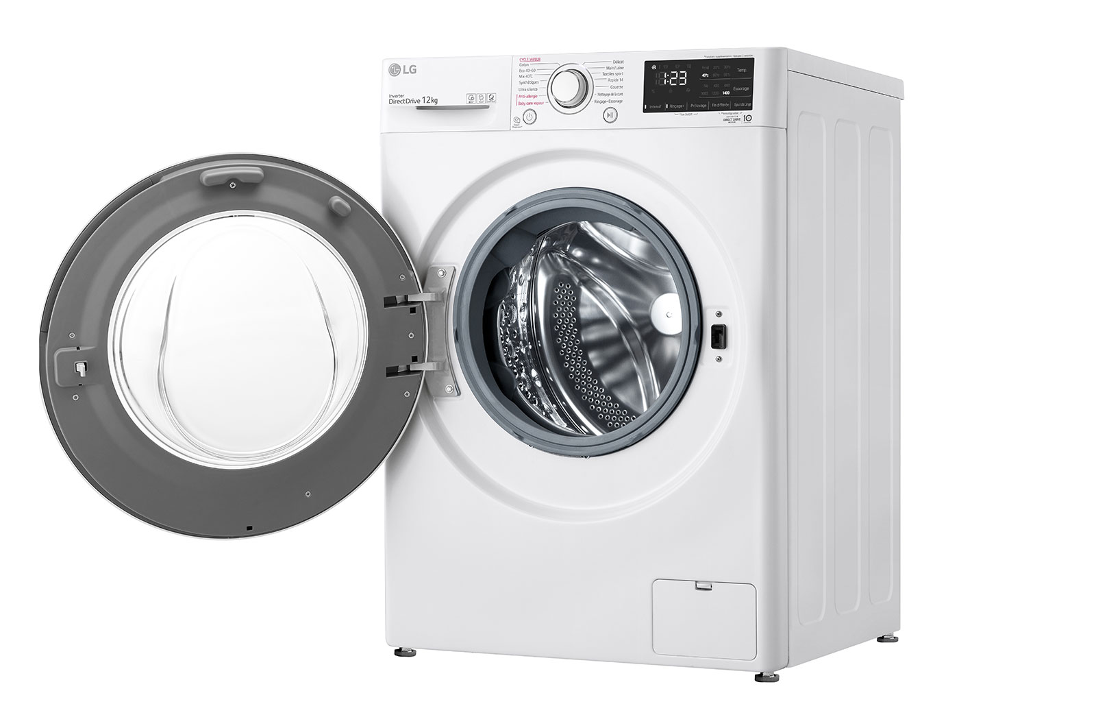 LG Lave-linge 12 kg - 81L | Moteur AI Direct Drive? garanti 10 ans | Steam?, LG F24V30WHS