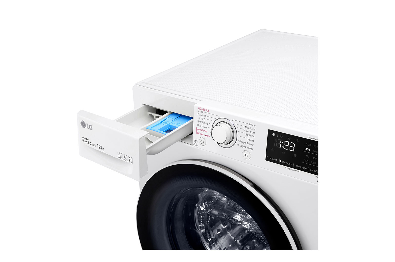 LG Lave-linge 12 kg - 81L | Moteur AI Direct Drive? garanti 10 ans | Steam?, LG F24V30WHS