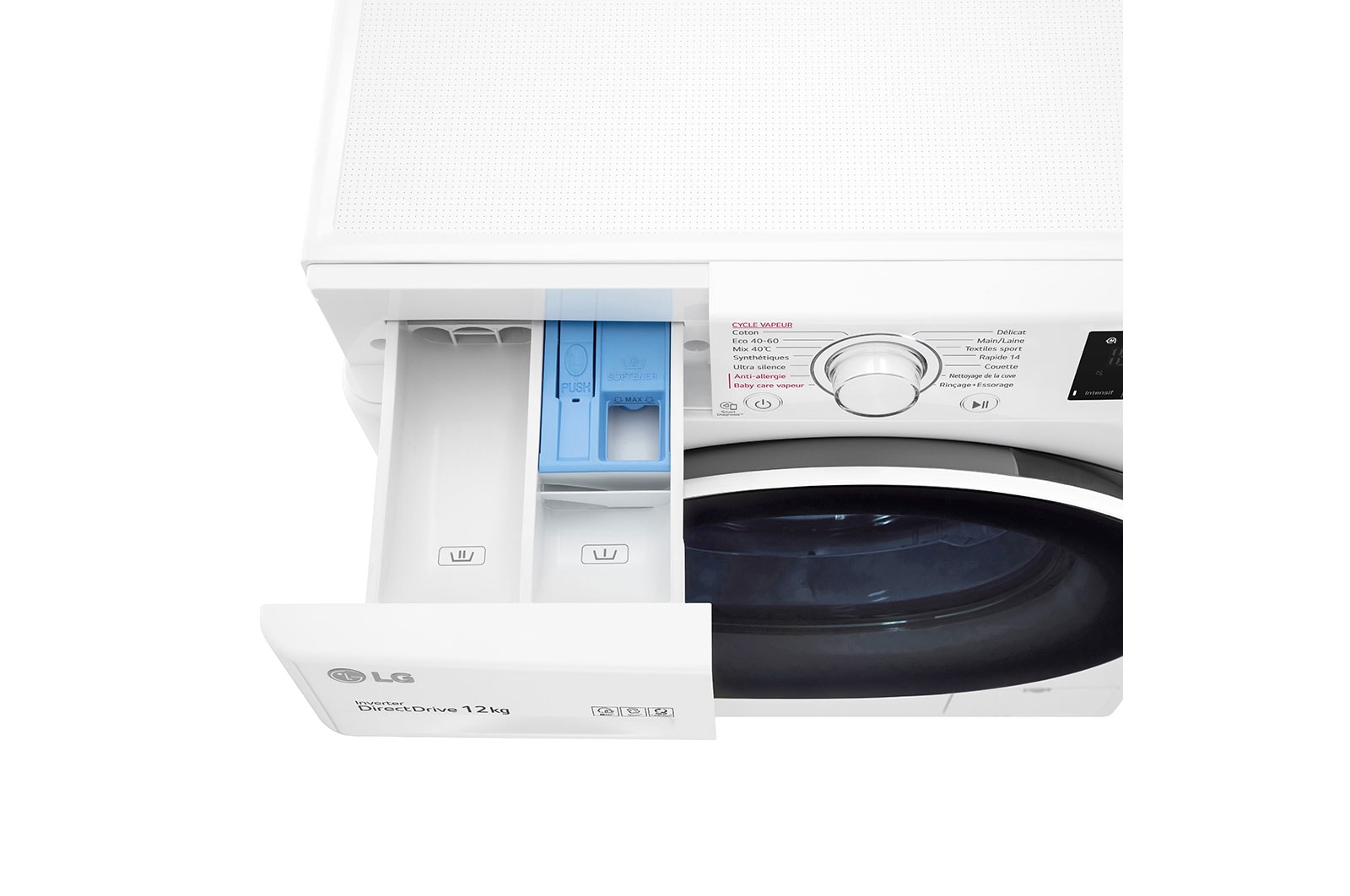 LG Lave-linge 12 kg - 81L | Moteur AI Direct Drive? garanti 10 ans | Steam?, LG F24V30WHS