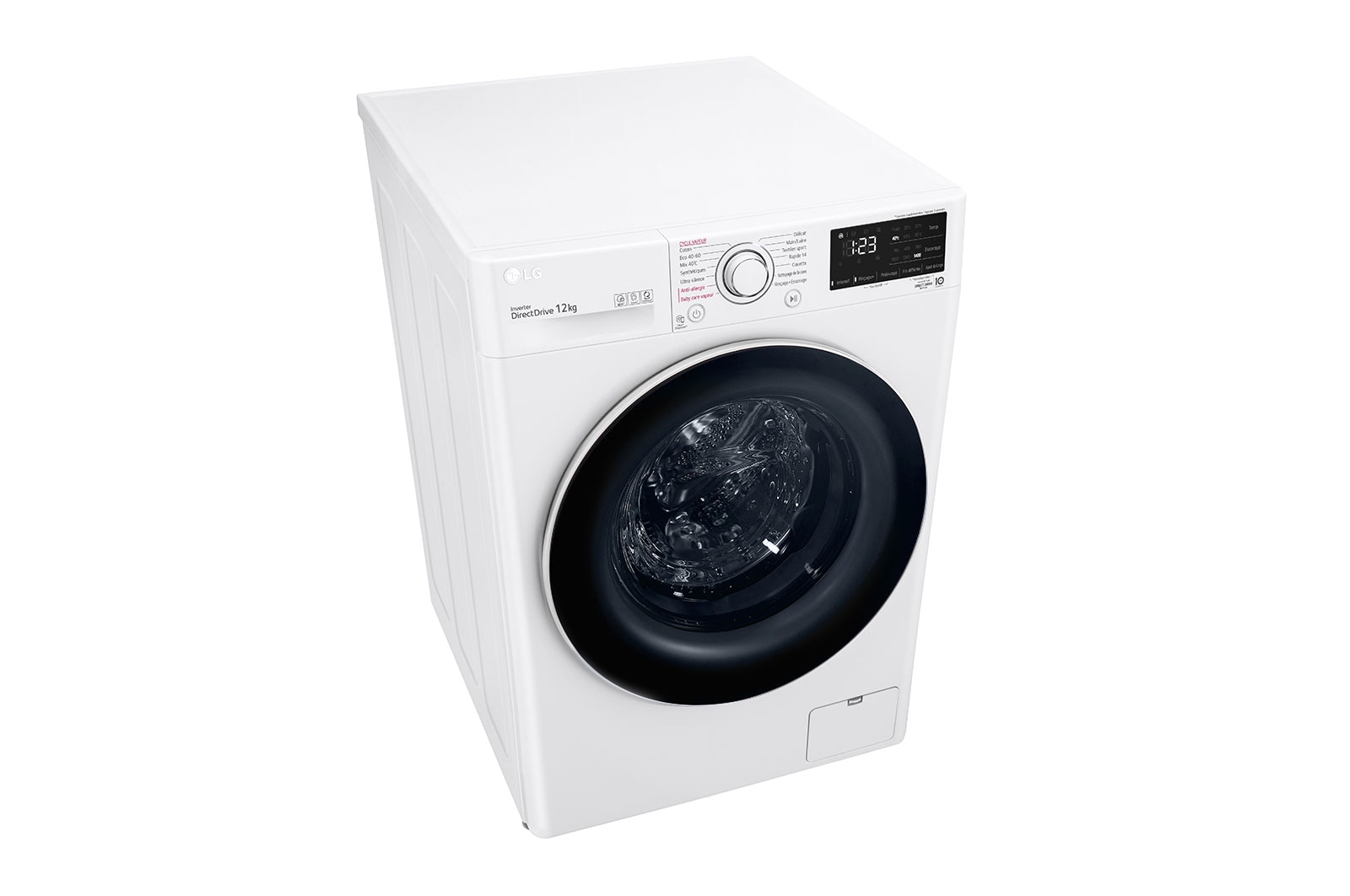 LG Lave-linge 12 kg - 81L | Moteur AI Direct Drive? garanti 10 ans | Steam?, LG F24V30WHS