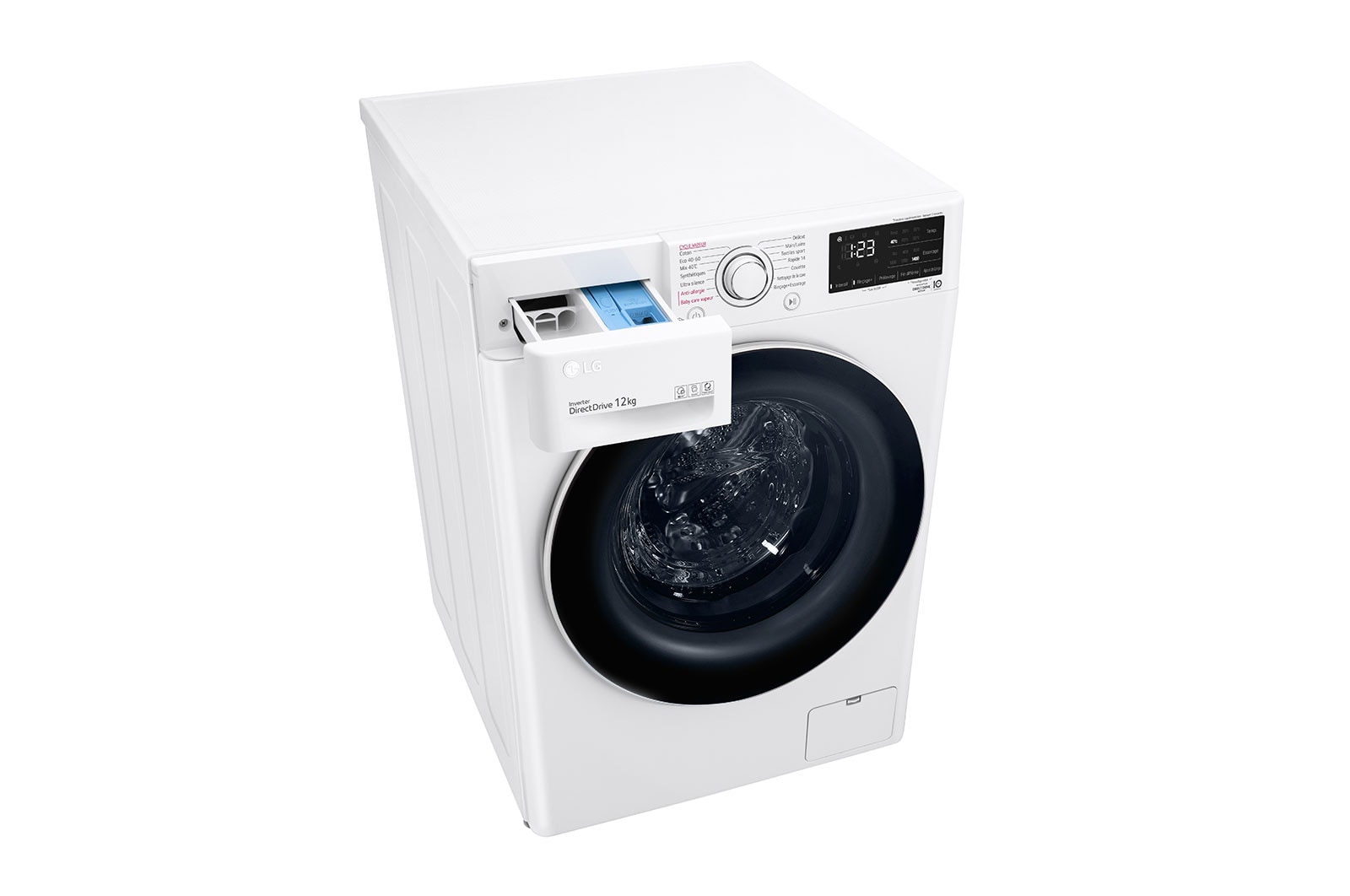 LG Lave-linge 12 kg - 81L | Moteur AI Direct Drive? garanti 10 ans | Steam?, LG F24V30WHS