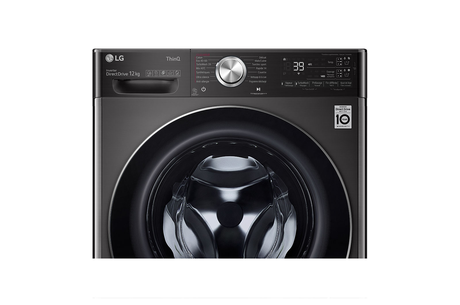 LG Lave-linge 12 kg - 81L | AI Direct Drive? | Dosage automatique | Moteur Direct Drive? garanti 10 ans, LG F24V92BSTA
