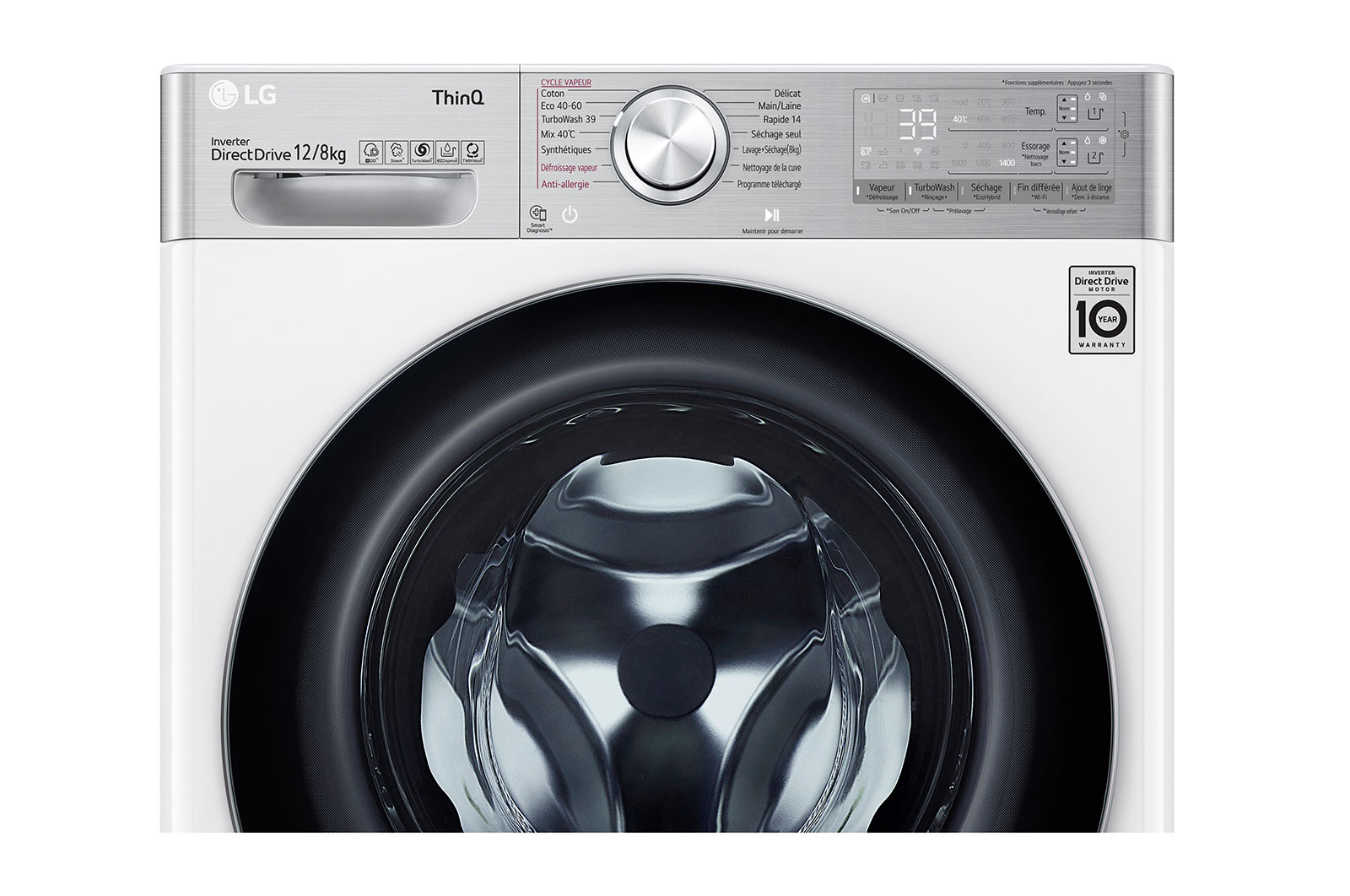 LG Lavante-séchante 12/8kg kg - 81L | AI Direct Drive? | Dosage automatique | Moteur Direct Drive? garanti 10 ans, LG F284V92WSTA