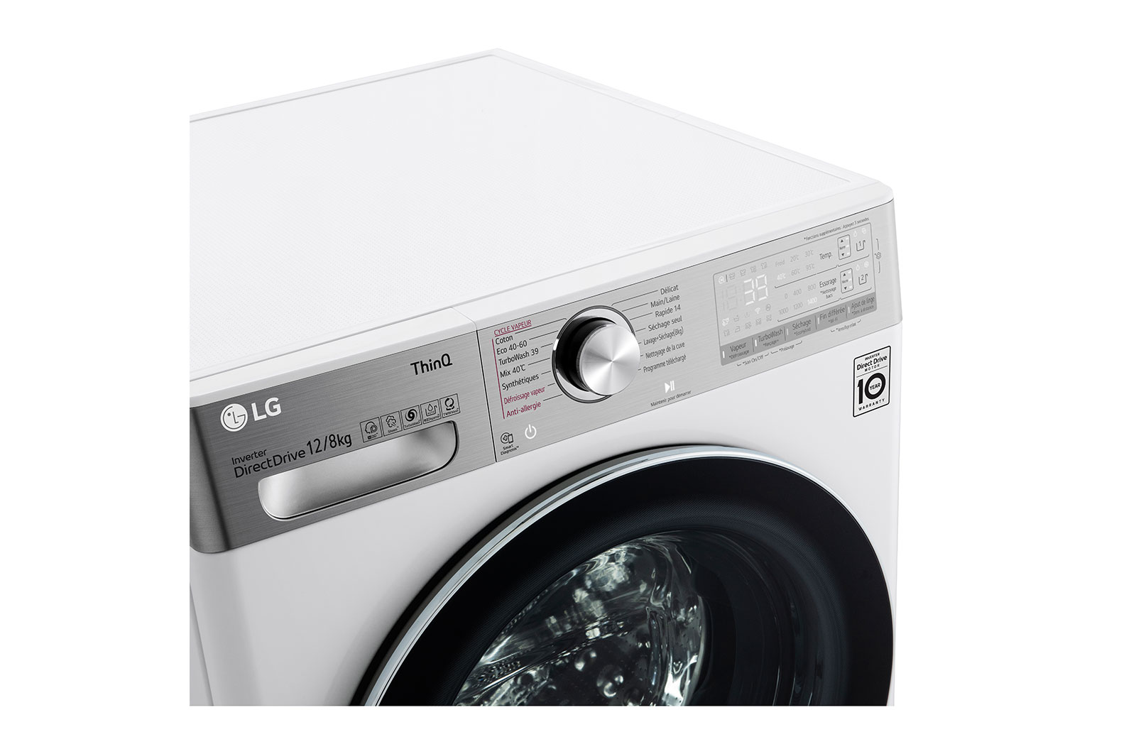 LG Lavante-séchante 12/8kg kg - 81L | AI Direct Drive? | Dosage automatique | Moteur Direct Drive? garanti 10 ans, LG F284V92WSTA