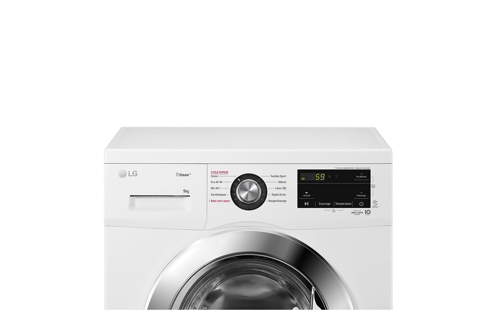 LG Lave-linge 9 kg | Moteur Direct Drive? garanti 10 ans | Top amovible, LG F94M22WHS