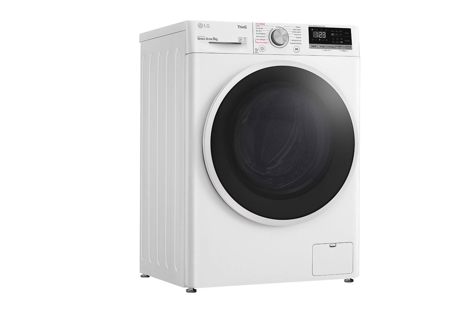 LG Lave-linge 9 KG - 59L | AI Direct Drive? | Moteur Direct Drive? garanti 10 ans |  6 Motion? | Steam? | 52/75dB | D, LG F94N4TWHS