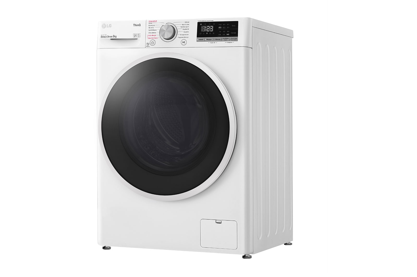 LG Lave-linge 9 KG - 59L | AI Direct Drive? | Moteur Direct Drive? garanti 10 ans |  6 Motion? | Steam? | 52/75dB | D, LG F94N4TWHS