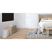 LG éclair QP5W | Barre de son compacte | système 3.1.2 | 320W | Hi-Res Audio | Dolby Atmos | DTS:X | Meridian | Blanc, LG QP5W