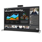 LG 27" (68.5 cm) | écran IPS format 16:9e | Résolution QHD 2560 x 1440 | HDMI, USB-C (65W) | Moniteur Libero avec Webcam FHD amovible, LG 27BQ70QC-S