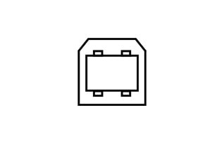 Pictogramme USB 3.0 en amont.