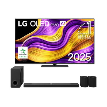 Vue avant de la Smart TV LG OLED evo AI G5 4K. 