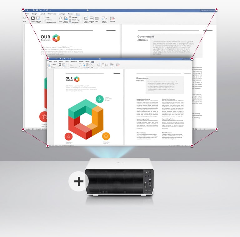 Videoprojecteur supportant le lens shift vertical et horizontal