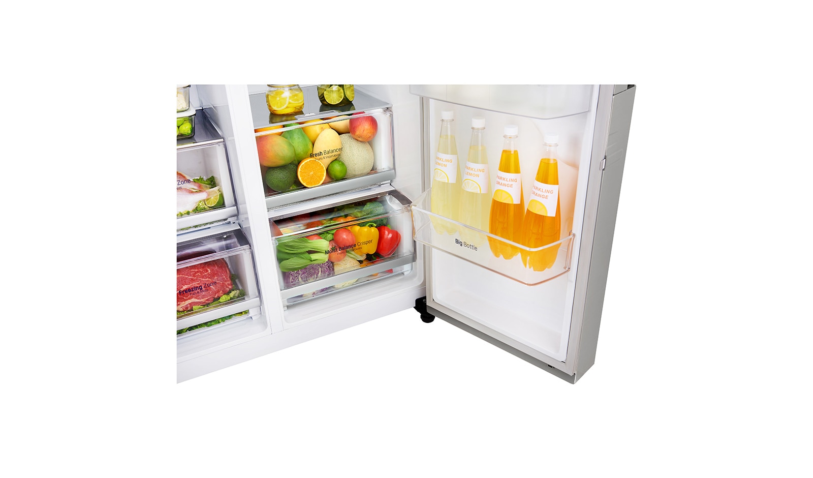 LG Réfrigérateur Américain | InstaView Door-in-Door ? | 625L | Compresseur Linéaire | Total No Frost | Wi-Fi | F, LG GSK6676SC