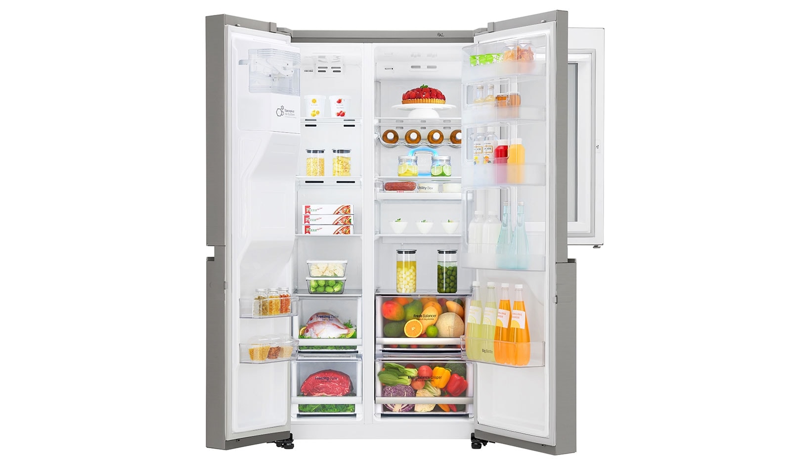 LG Réfrigérateur Américain | InstaView Door-in-Door ? | 625L | Compresseur Linéaire | Total No Frost | Wi-Fi | F, LG GSK6676SC
