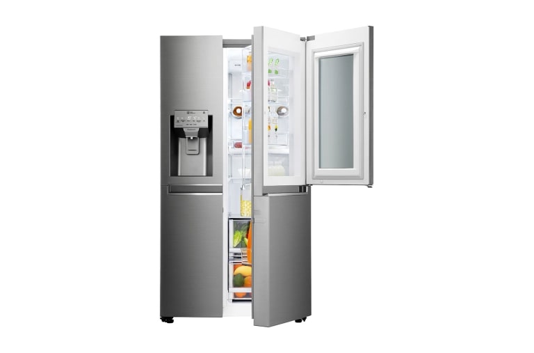 LG Réfrigérateur Américain | InstaView Door-in-Door ? | 625L | Compresseur Linéaire | Total No Frost | Wi-Fi | F, LG GSK6676SC