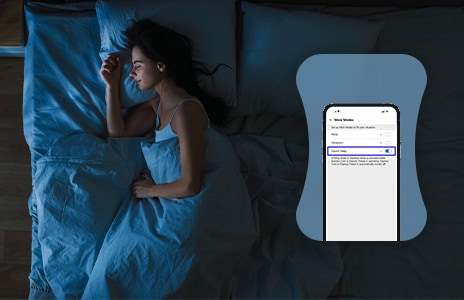 Avec le mode Sommeil profond, la lumière de votre réfrigérateur est diffuse et les alarmes sont désactivées
