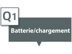 La zone de texte indique ? Batterie/chargement ?.