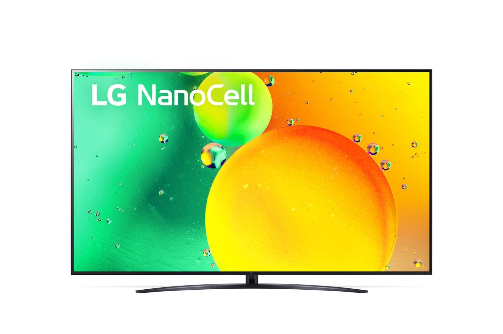 Une vue avant du téléviseur LG NanoCell