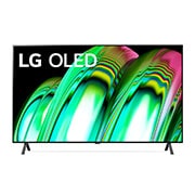 Vue de face avec LG OLED evo Gallery Edition à l’écran