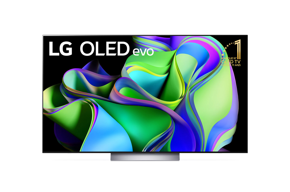 Vue de face du TV LG OLED evo, série C3
