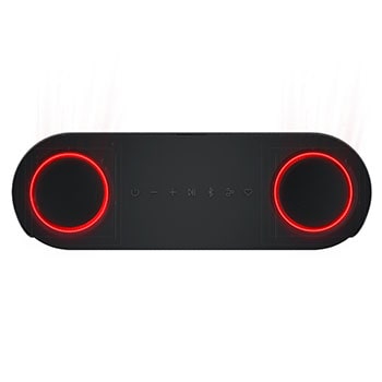 LG xboom Bounce par will.i.am | Enceinte Bluetooth Puissante avec Sangle | Jusqu’à 30h d’autonomie | Barre LED Lumineuse | IP67 & MIL-STD 810, LG BOUNCE