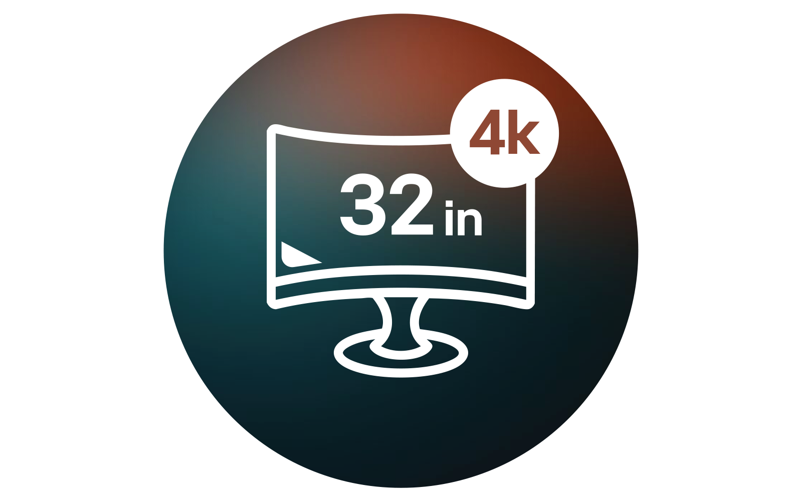 32 inch 4k monitor icon