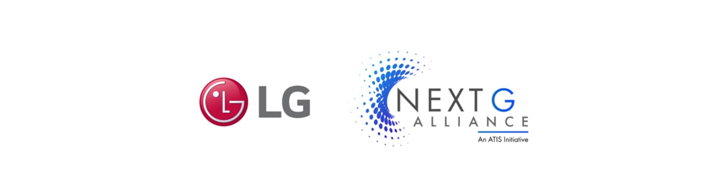 Logo of LG Electronics and Next G Alliance placed side by side