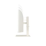 38WR85QC UltraWide? 弧形顯示器向下移動以調校高度的側視圖