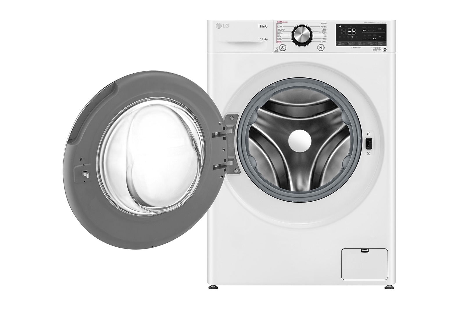 LG Vivace 10.5 公斤 1400 轉 人工智能洗衣機 (TurboWash?360°  39 分鐘速洗), F-14105V2W