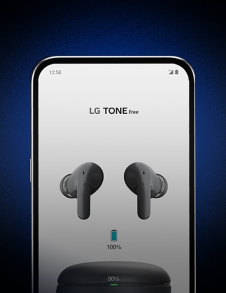 圖片顯示開啟 TONEFree 應用程式的智能手機