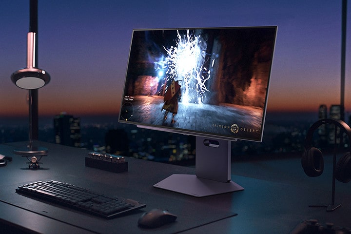 Hình ?nh th? hi?n b? c?c ch?i game c?a màn hình ch?i game LG UltraGear OLED m?u 27GX790A.