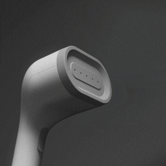 Steam coming from built-in handy steamer	