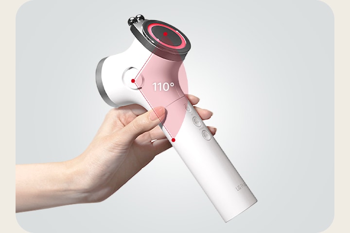 An angle of 110 degrees is shown with the hand holding the Intensive Multicare.