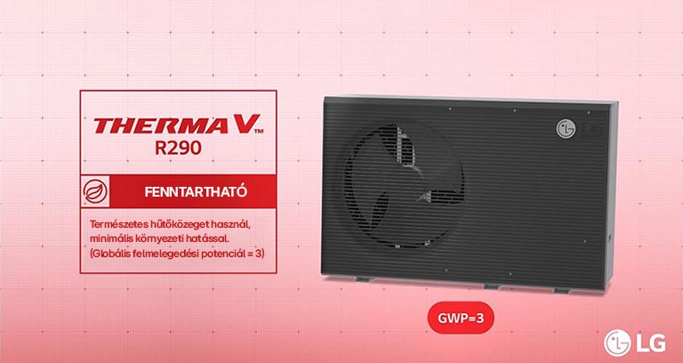 Kép a Therma V R290-r?l, ami egy modern f?tési és h?tési rendszer, energiahatékonyságra és kényelemre tervezve.