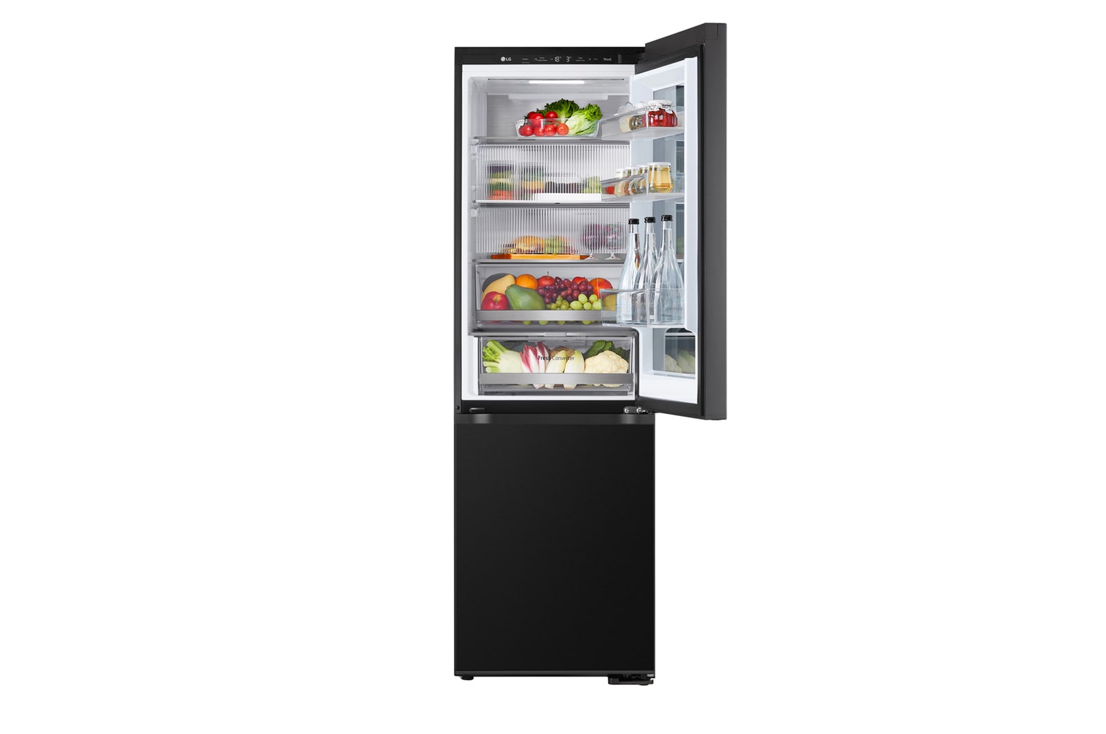 LG InstaView? alulfagyasztós h?t?szekrény, DoorCooling<sup>+</sup>? és ThinQ? technológia, 349 L kapacitás, GBG5160CEV