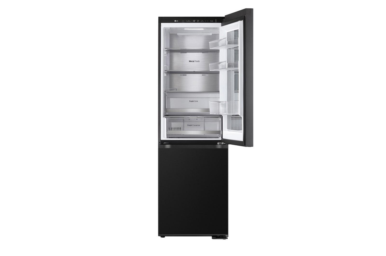 LG InstaView? alulfagyasztós h?t?szekrény, DoorCooling<sup>+</sup>? és ThinQ? technológia, 349 L kapacitás, GBG5160CEV