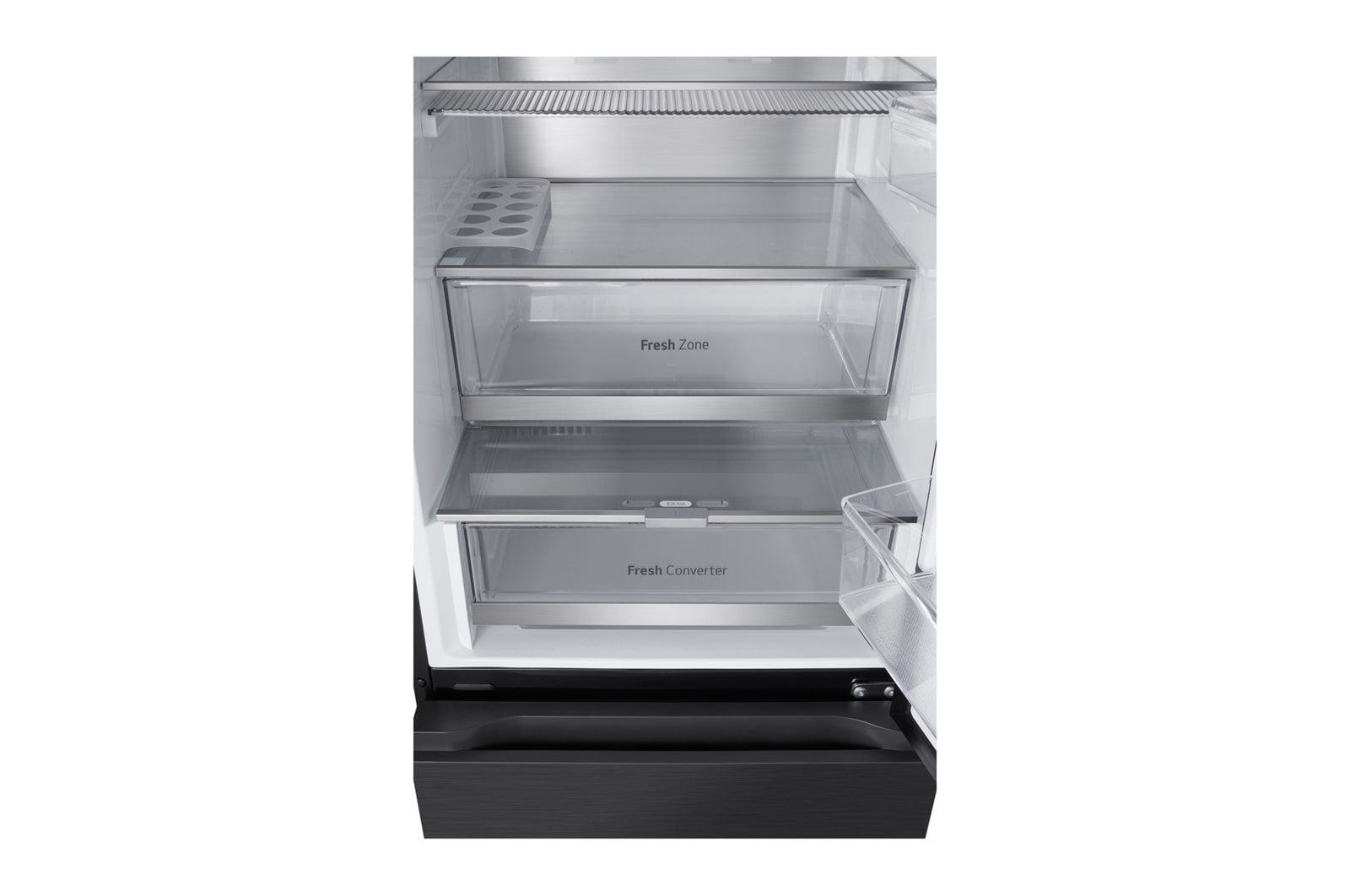 LG InstaView? alulfagyasztós h?t?szekrény, DoorCooling<sup>+</sup>? és ThinQ? technológia, 349 L kapacitás, GBG5160CEV