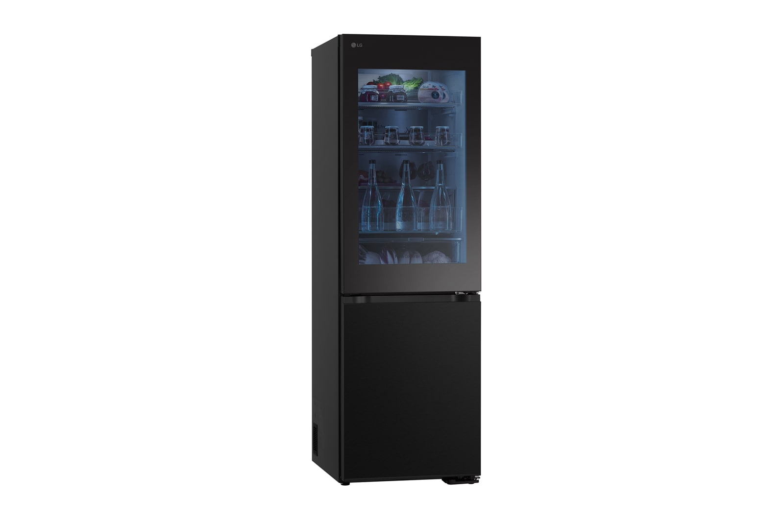 LG InstaView? alulfagyasztós h?t?szekrény, DoorCooling<sup>+</sup>? és ThinQ? technológia, 349 L kapacitás, GBG5160CEV