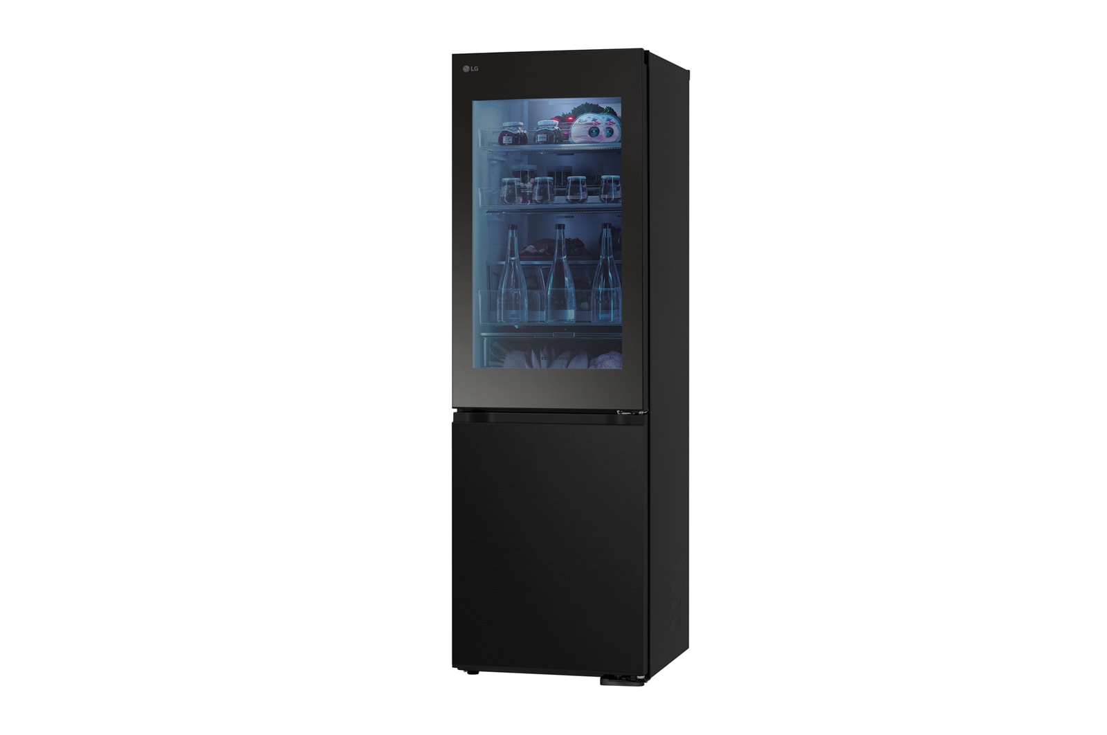 LG InstaView? alulfagyasztós h?t?szekrény, DoorCooling<sup>+</sup>? és ThinQ? technológia, 349 L kapacitás, GBG5160CEV