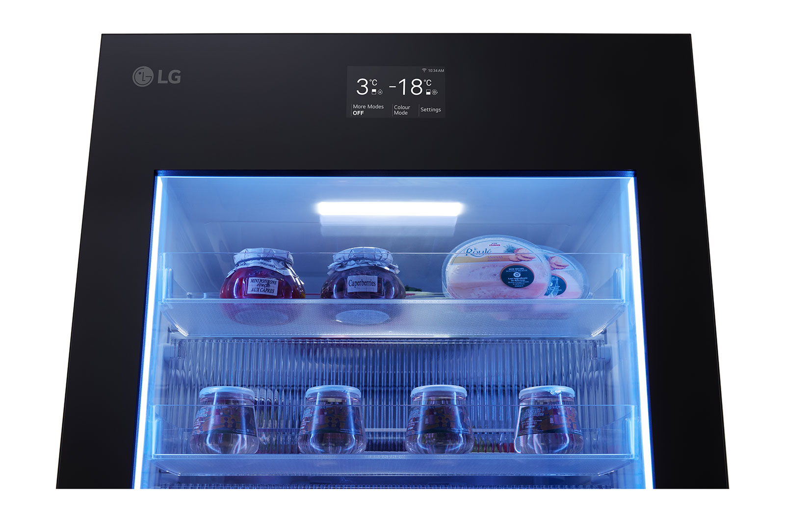 LG InstaView? MoodUP? Alulfagyasztós h?t?szekrény, ThinQ? technológia, 352L kapacitás, GBG719MDNN