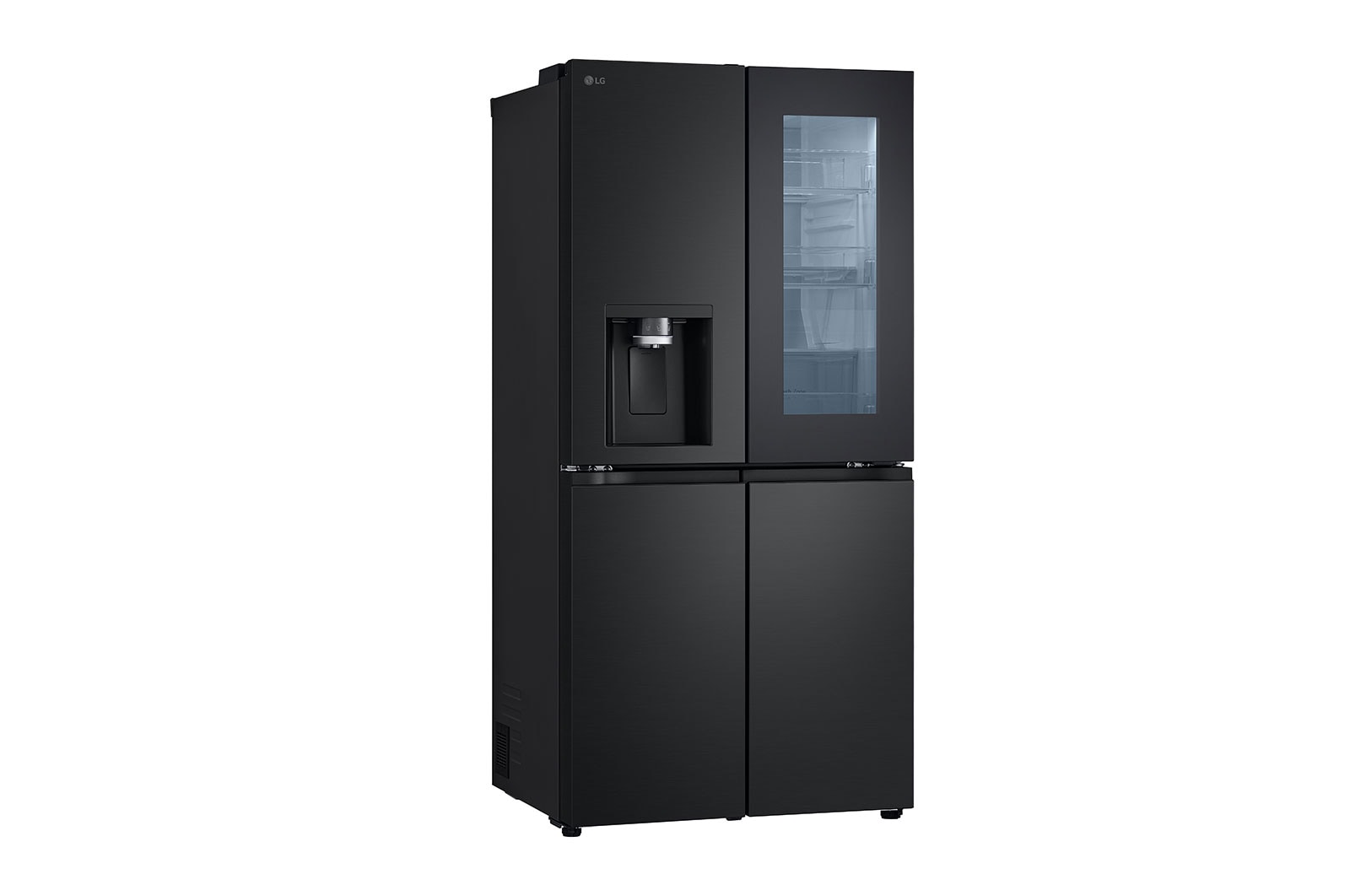 LG InstaView ? Négyajtós h?t?szekrény, DoorCooling?? és ThinQ? technológia, 508L kapacitás, GMG860EPBE
