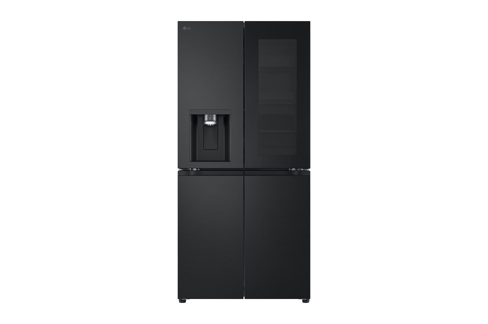 LG InstaView ? Négyajtós h?t?szekrény, DoorCooling?? és ThinQ? technológia, 508L kapacitás, GMG860EPBE