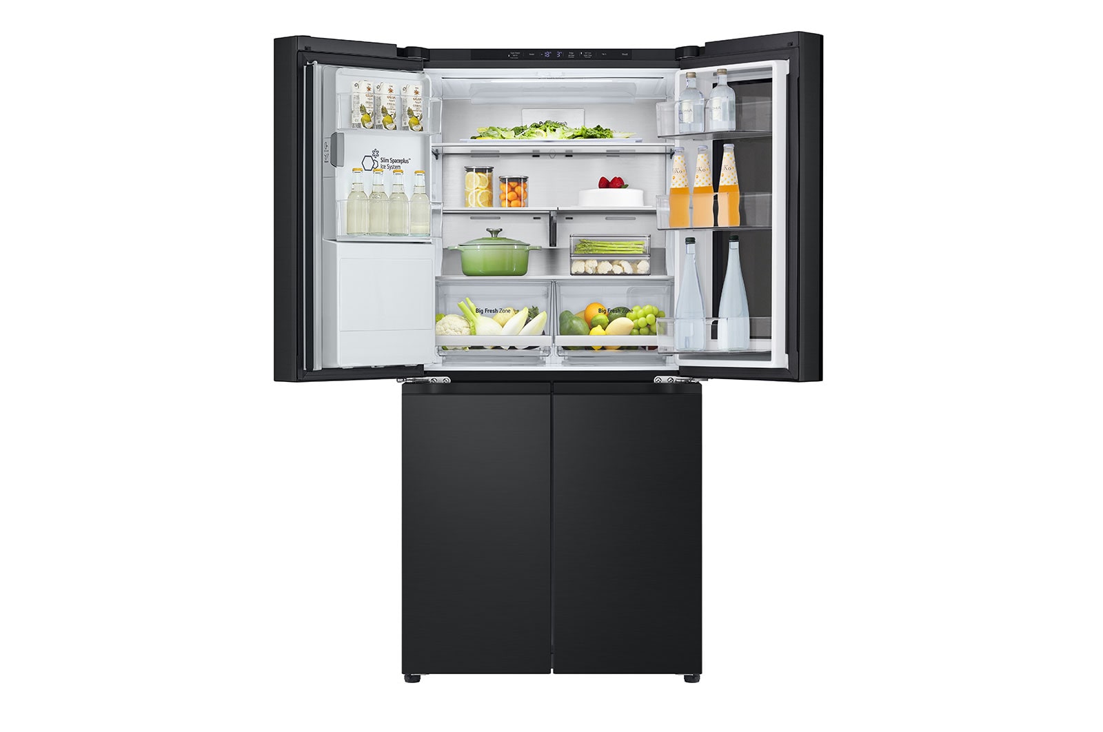 LG InstaView ? Négyajtós h?t?szekrény, DoorCooling?? és ThinQ? technológia, 508L kapacitás, GMG860EPBE