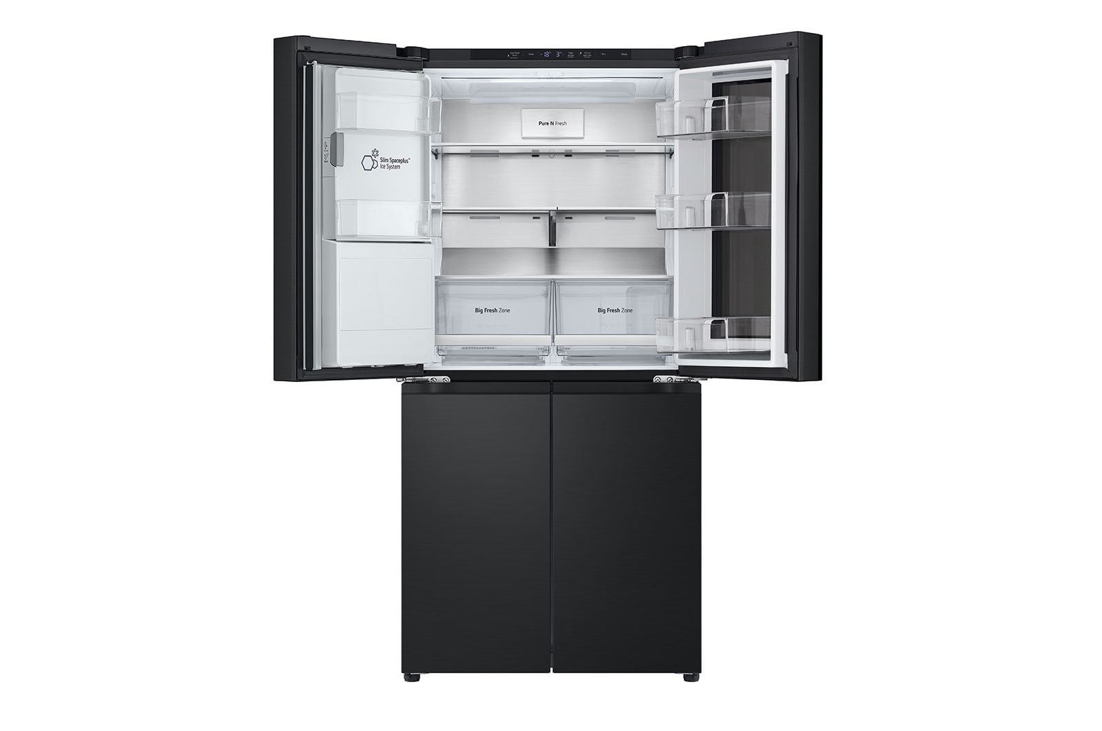 LG InstaView ? Négyajtós h?t?szekrény, DoorCooling?? és ThinQ? technológia, 508L kapacitás, GMG860EPBE
