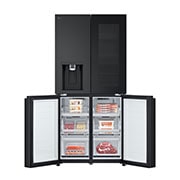 LG InstaView ? Négyajtós h?t?szekrény, DoorCooling?? és ThinQ? technológia, 508L kapacitás, GMG860EPBE