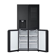 LG InstaView ? Négyajtós h?t?szekrény, DoorCooling?? és ThinQ? technológia, 508L kapacitás, GMG860EPBE