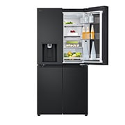 LG InstaView ? Négyajtós h?t?szekrény, DoorCooling?? és ThinQ? technológia, 508L kapacitás, GMG860EPBE
