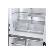 LG InstaView? Négyajtós h?t?szekrény DoorCooling??, Craft Ice? és ThinQ? technológia, 638L kapacitás, GMG960MBEE