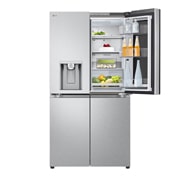 LG InstaView? Négyajtós h?t?szekrény DoorCooling??, Craft Ice? és ThinQ? technológia, 638L kapacitás, GMG960MBEE
